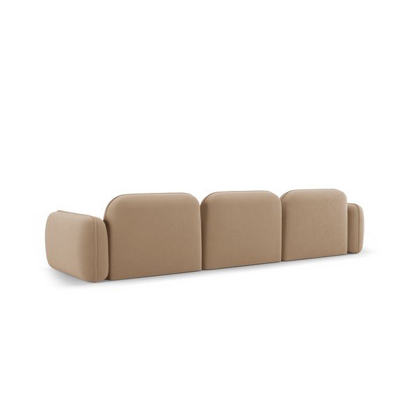 Iš velveto sofa smėlio spalvos 320 cm Audrey – Interieurs 86-image-3