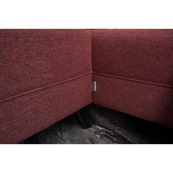Kampinė sofa raudonos plytų spalvos („U“ formos) Belen – Balcab Home-image-1