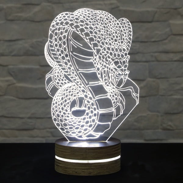 3D stalinė lempa "Snake