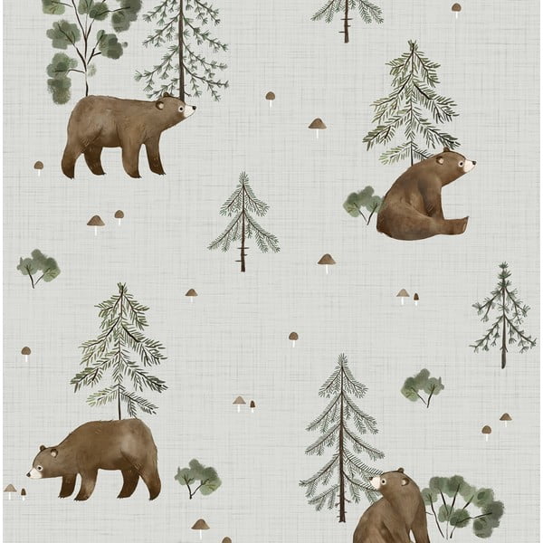 Vaikiški tapetai 10 m x 50 cm Mountain & Bears – Lilipinso