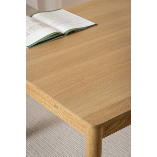 Prailginamas valgomojo stalas natūralios spalvos iš ąžuolo 100x200 cm Atlantic – Actona-image-3