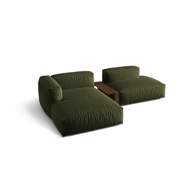Modulinė kampinė sofa žalios spalvos (su kairiuoju kampu) Martina – Micadoni Home-image-3