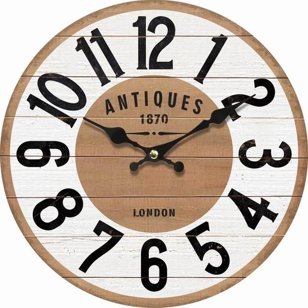 Medinis sieninis laikrodis Daksl Vintage, ø 34 cm