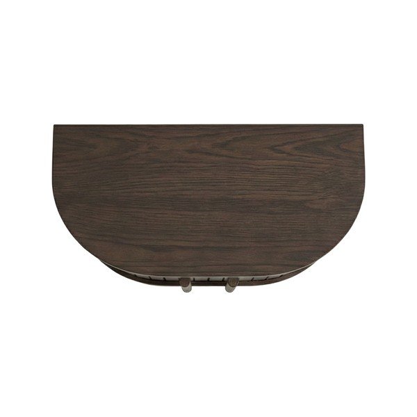 Tamsios natūralios spalvos pakabinamas/su lentynomis naktinis staliukas iš ąžuolo Meta – Unique Furniture-image-3