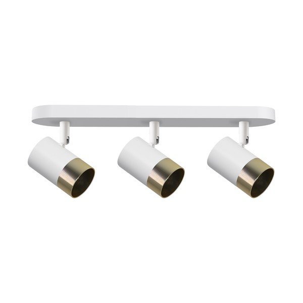 Lubinis šviestuvas baltos spalvos/auksinės spalvos 44x5.5 cm su metaliniu gaubtu Tobi – Candellux Lighting