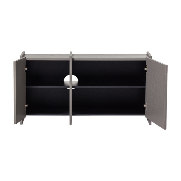 Pilkos spalvos TV spintelė iš uosio 102x53x44 cm Brock – WOOOD-image-3