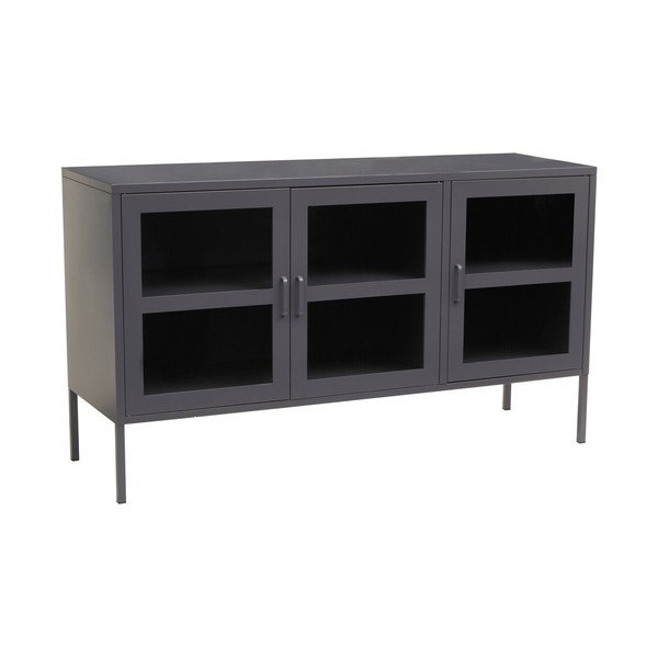 Pilkos spalvos iš plieno vitrina 140x80x45 cm Acier – Premier Housewares
