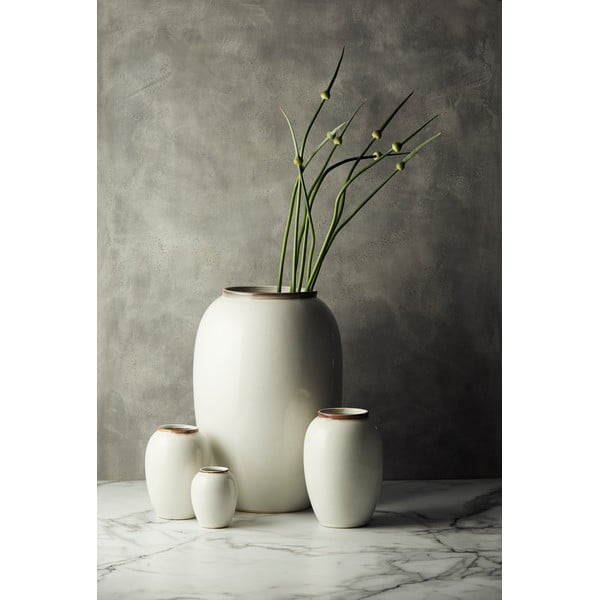 Baltos spalvos iš akmens masės vaza (aukštis 20 cm) Gastro  – Bitz-image-1