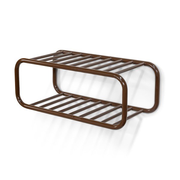 Tamsiai rudos spalvos iš metalo pakabinama spintelė batams 72x28x35 cm Retro – Spinder Design-image-2