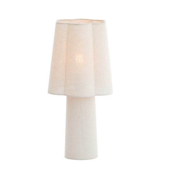 Baltos spalvos stalinis šviestuvas (aukštis 50 cm) su tekstiliniu gaubtu Musaby – Light & Living-image-1