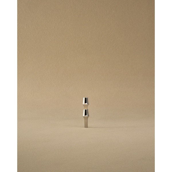 Blizgios sidabrinės spalvos iš metalo vaza (aukštis 11 cm) BMF – STOFF Nagel-image-2