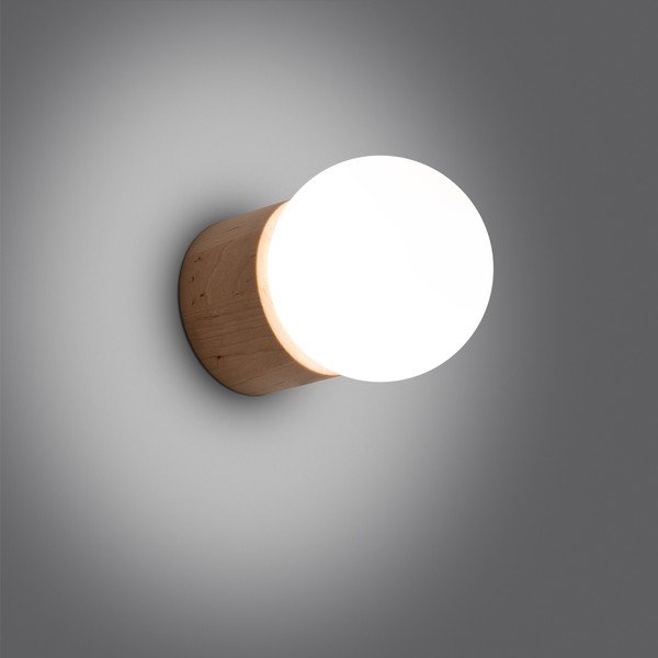 Baltos spalvos/natūralios spalvos sieninė lempa ø 12 cm Surtur – Sollux-image-2