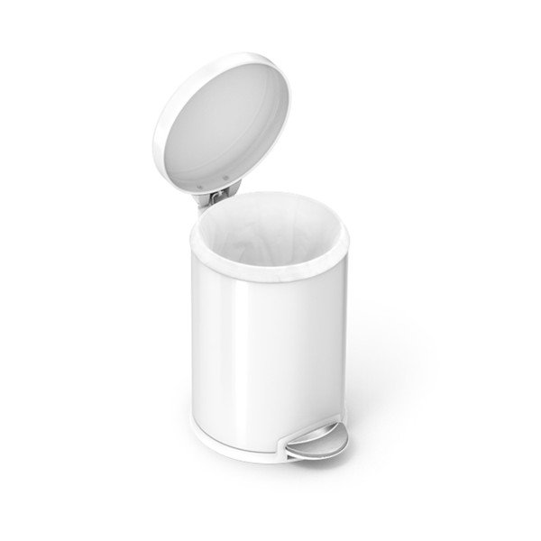 Baltas pedalų krepšelis simplehuman, 4,5 l-image-3