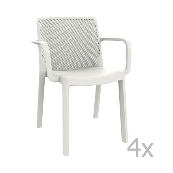 4 baltų sodo kėdžių rinkinys "Resol Fresh