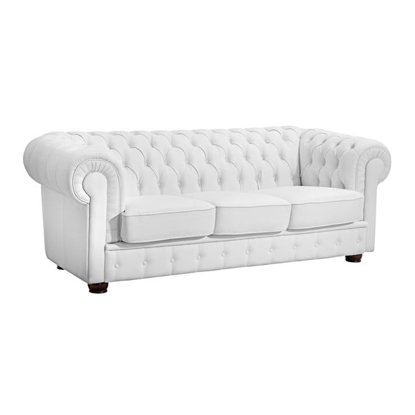 Balta odinė sofa "Max Winzer Bridgeport", 200 cm