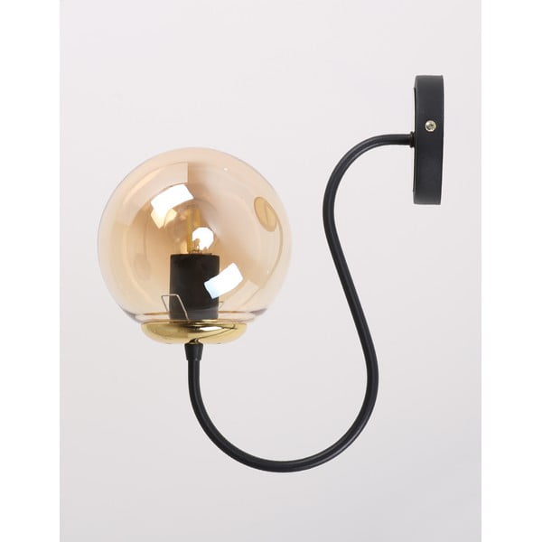 Sieninė lempa ochros spalvos/juodos spalvos ø 15 cm Oslo – Squid Lighting
