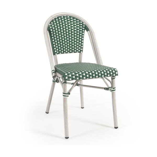 Žalios ir baltos spalvos lauko kėdė Kave Home Marilyn