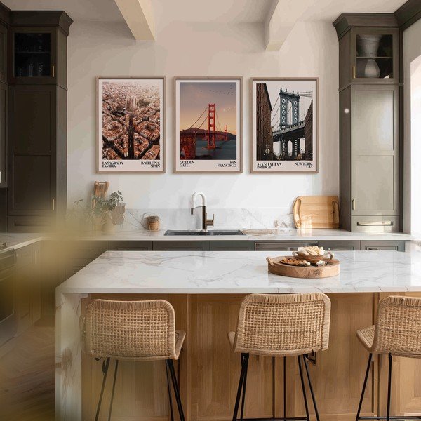 Spausdintas paveikslas su rėmeliu 50x70 cm NY Bridge – Styler-image-2