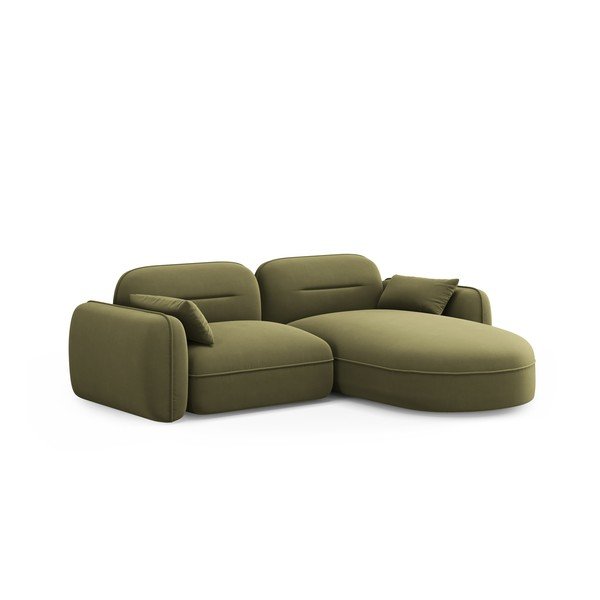 Iš velveto kampinė sofa žalios spalvos (su dešiniuoju kampu) Audrey – Interieurs 86-image-2