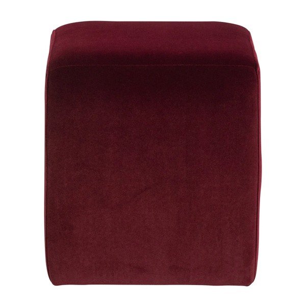 Bordo spalvos pufas iš velveto Lucen – WOOOD-image-4