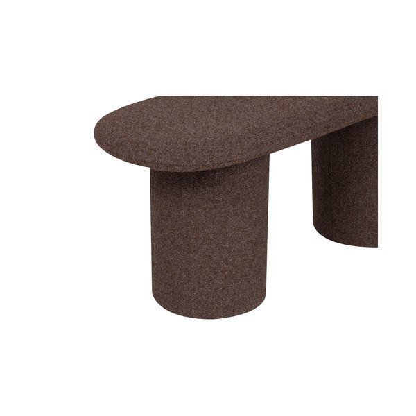 Rudos spalvos paminkštinto audinio suolas iš boucle Rull – noo.ma-image-2