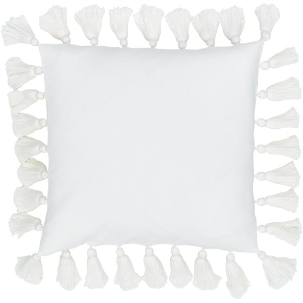 Baltas medvilninis dekoratyvinis pagalvės užvalkalas Westwing Collection Shylo, 40 x 40 cm