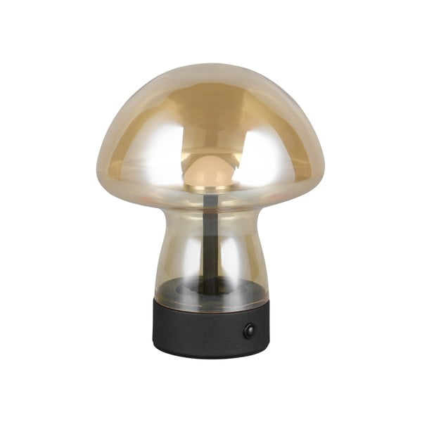 Gintarinės spalvos stalinis šviestuvas LED (aukštis 18 cm) su stiklo gaubtu Dooley – Reality