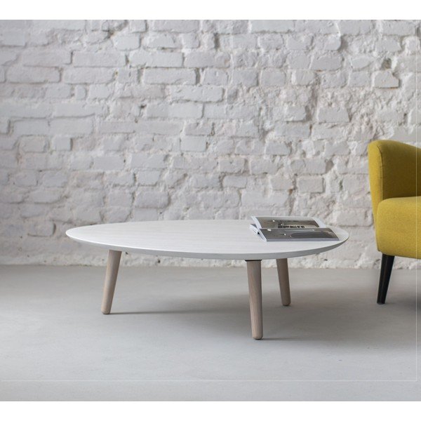 Baltas uosio medienos kavos staliukas Ragaba Contrast Pick-image-1