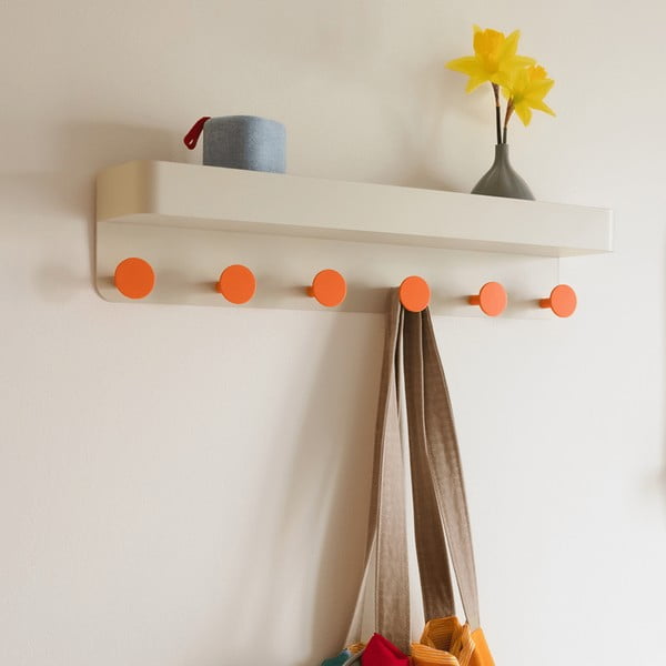 Smėlio spalvos metalinė sieninė pakaba su lentyna - Remember-image-1