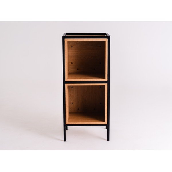 Juoda ąžuolinė knygų spinta 45x102 cm Skap - CustomForm-image-2