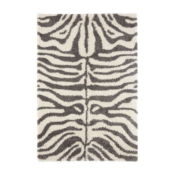 Pilkos/smėlio spalvos kilimas 150x80 cm Striped Animal - Ragami