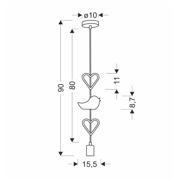 Baltos ir rožinės spalvos vaikiška lempa su metaliniu gaubtu Single - Candellux Lighting-image-2