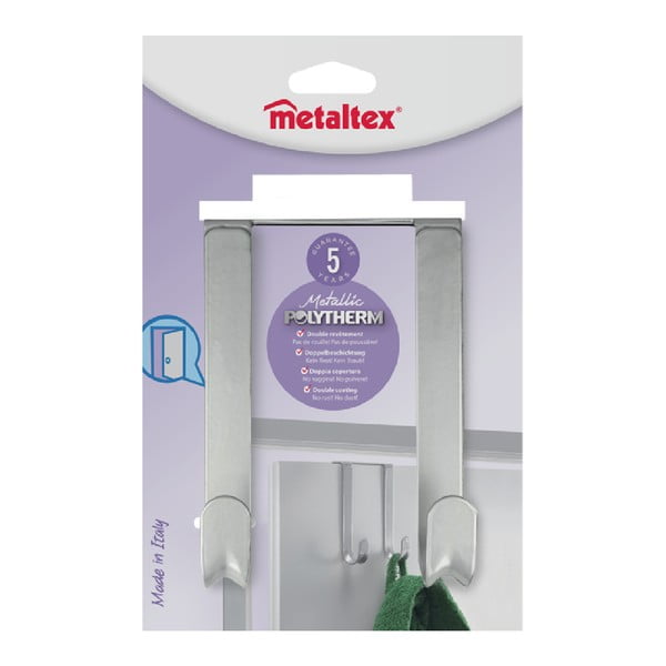 Durų pakaba su 2 kabliukais Metaltex, 14 cm ilgio-image-2