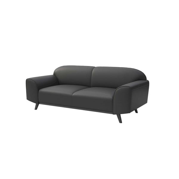 Sofa tamsiai pilkos spalvos iš odos 193 cm Nesbo – MESONICA-image-2