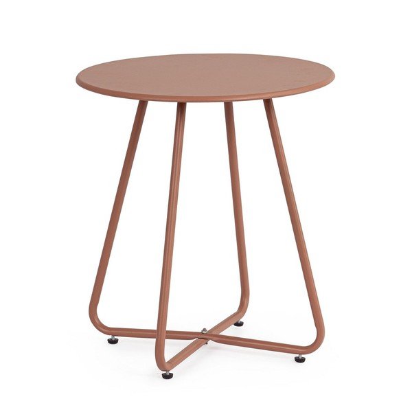 Iš plieno apvalios formos sodo šoninis staliukas ø 45 cm Jable – Bizzotto