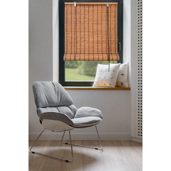 Oranžinės spalvos iš bambuko roletai 100x160 cm Zeva – Gardinia-image-1