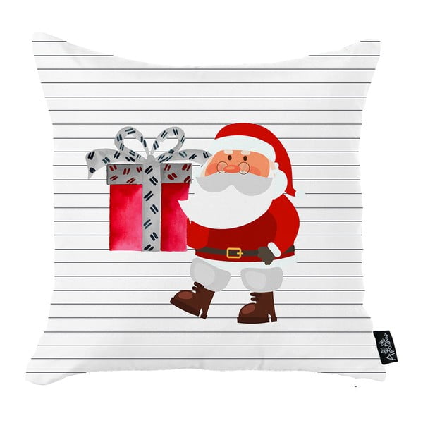 Baltas kalėdinis užvalkalas Mike & Co. NEW YORK Honey Kalėdų Senelis, 45 x 45 cm