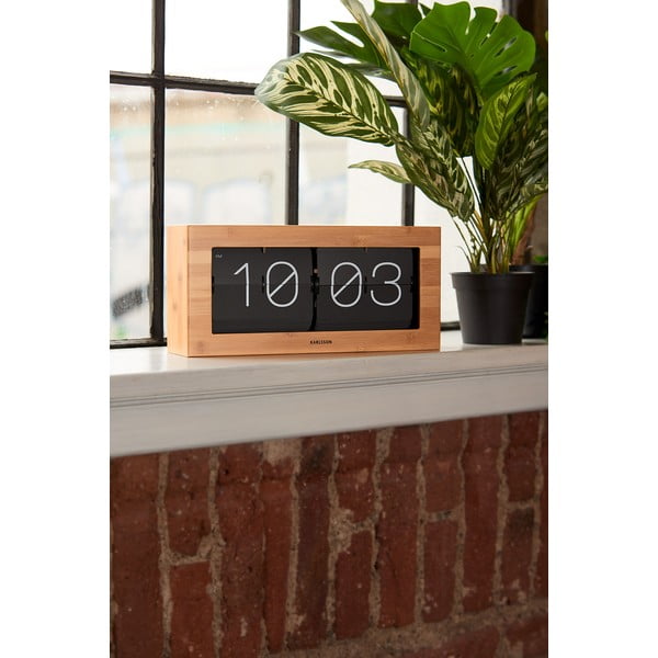 Medinis apverčiamas laikrodis Karlsson Flip, 37 x 17,5 cm-image-3