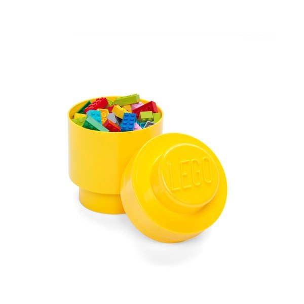 Geltona apvali daiktadėžė LEGO® , ⌀ 12,5 cm-image-1