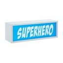 Mėlynos spalvos šviečianti dekoracija reikia baterijų Superhero – Premier Housewares