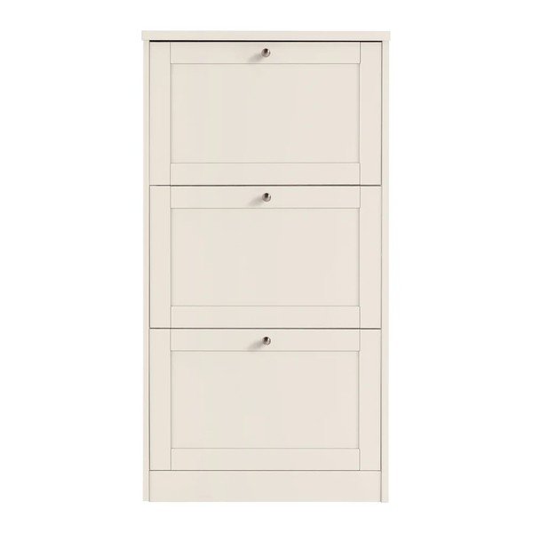 Smėlio spalvos matinis atlenkiama spintelė batams 70x130x19 cm Heide – Støraa