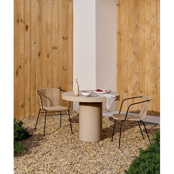 Natūralios spalvos sodo kėdė rotangas Eltiera – Kave Home-image-2
