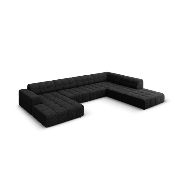 Kampinė sofa antracito spalvos (su dešiniuoju kampu/„U“ formos) Chicago – Cosmopolitan Design-image-3
