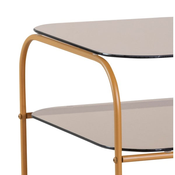 Šoninis stalas su stikliniu stalviršiu 41x41 cm Echo – Hübsch-image-2