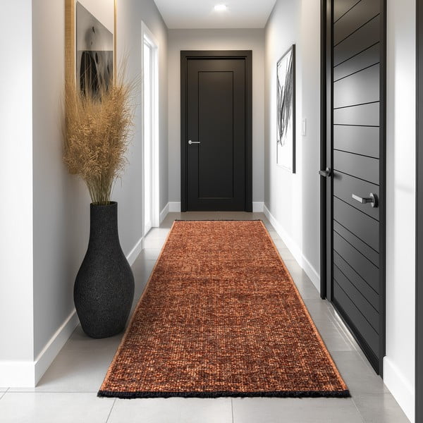 Skalbiamas terakotos spalvos kilimas 80x250 cm Space 1900 – Ayyildiz Carpets-image-1
