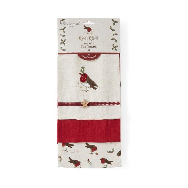 Iš lino mišinio virtuvės rankšluosčiai 3 vnt. 45x65 cm Robin's Retreat – Cooksmart ®