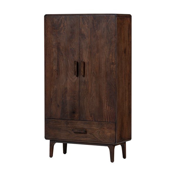 Tamsios natūralios spalvos iš mango masyvo spintelė 85x150x35 cm Liya – WOOOD