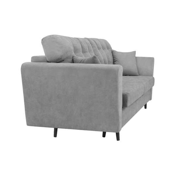 Pilka trivietė sofa-lova su saugykla "Cosmopolitan Design Lyon-image-3