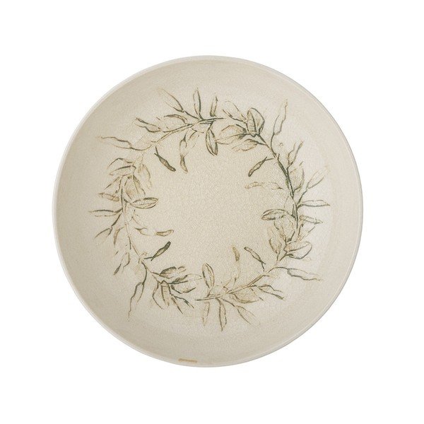 Kreminės spalvos iš akmens masės mažas dubuo su Kalėdų motyvu 450 ml Hollie – Bloomingville