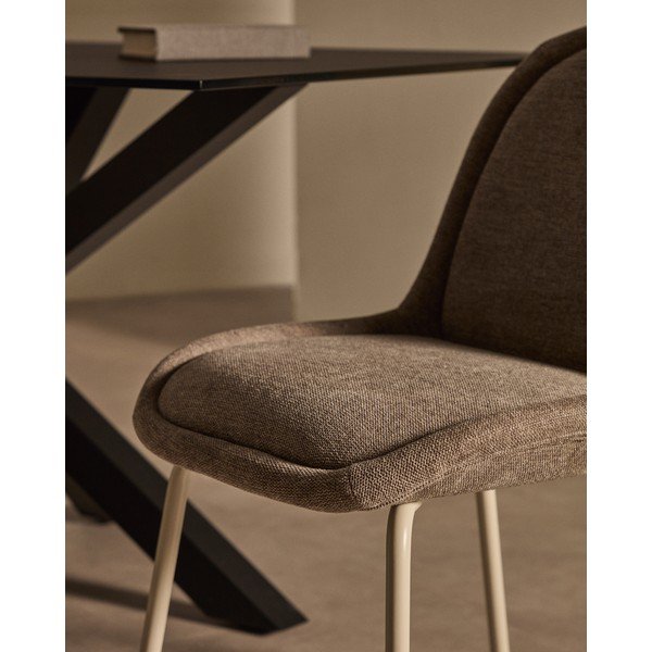Pilkai smėlinės spalvos valgomojo kėdė Aimin – Kave Home-image-2